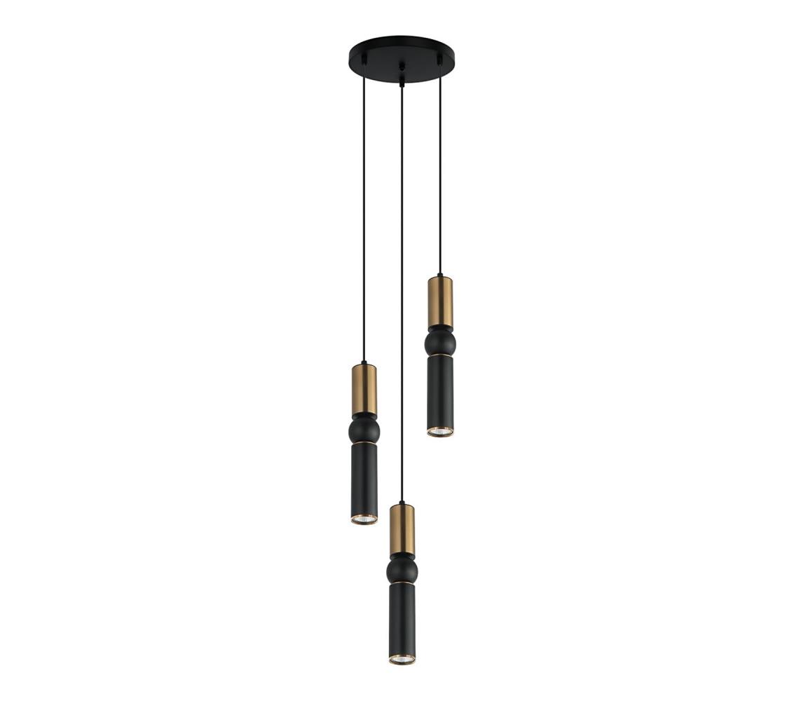  PND-14290-3-BRO-BK - Lustr na lanku ISIDORA 3xGU10/25W/230V černá/bronz PND-14290-3-BRO-BK