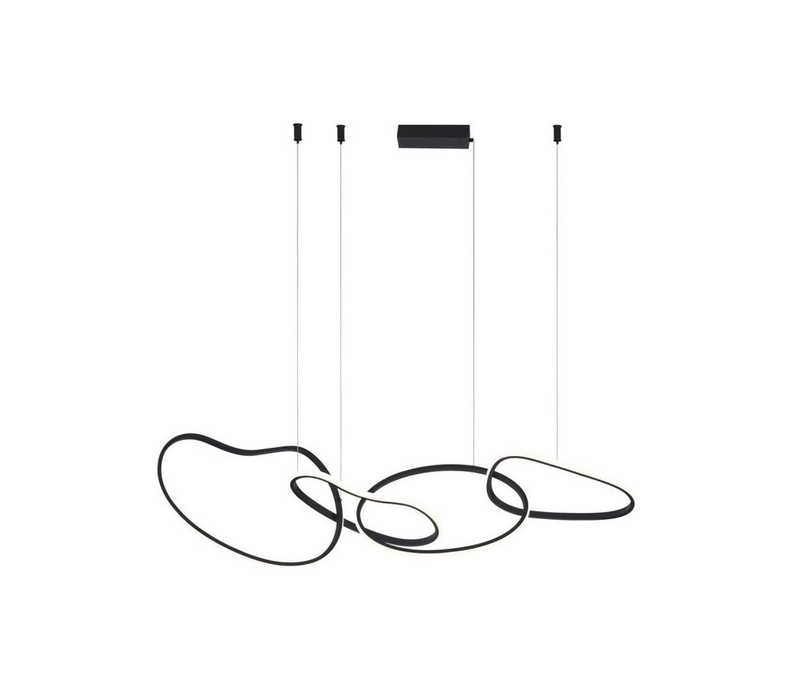  PND-22412-S4-BK - LED Lustr na lanku FONTE LED/60W/230V černá PND-22412-S4-BK