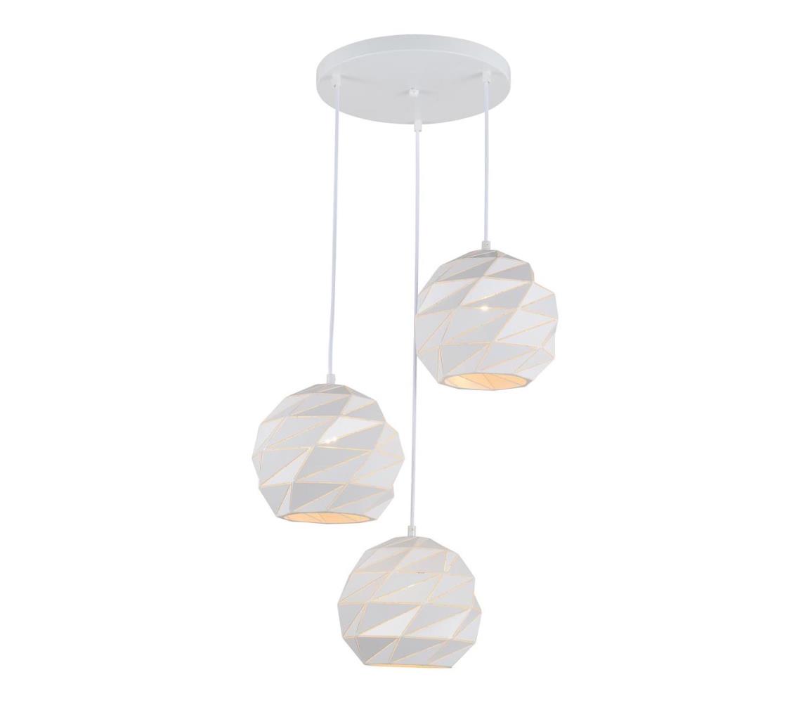  PND-2424-3S-WH - Lustr na lanku PALERMO 3xE27/40W/230V bílá PND-2424-3S-WH