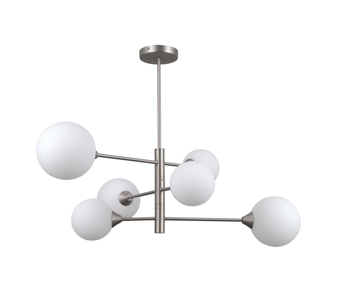  PND-55342-6-SN - Lustr na tyči EVORA 6xG9/5W/230V nikl PND-55342-6-SN