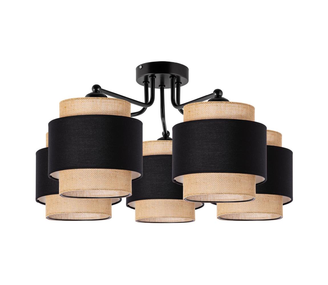  Přisazený lustr 5xE27/60W/230V béžová W- 1204/5 JUTA+CZARNY