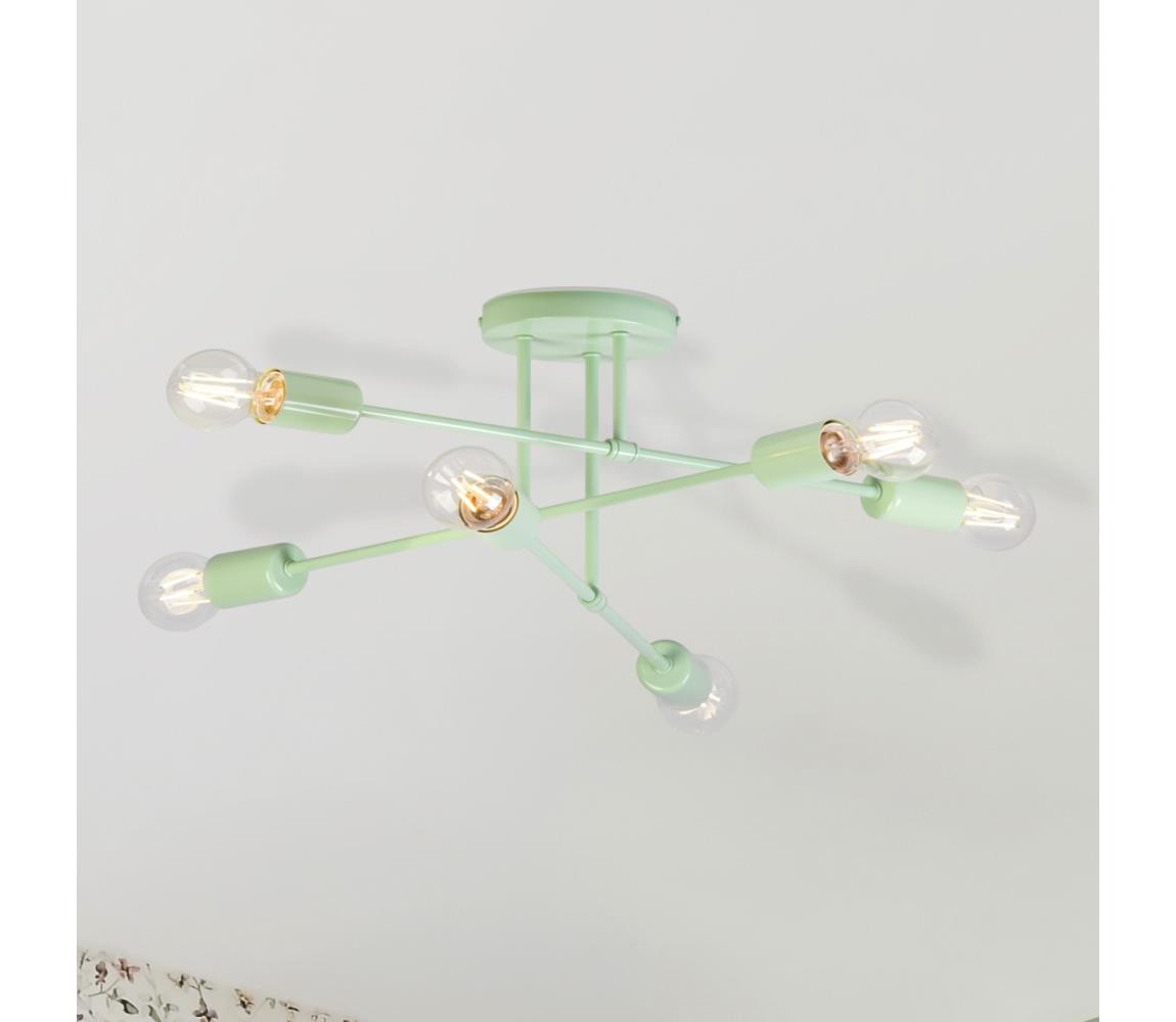  Přisazený lustr CAMBRIDGE 6xE27/15W/230V zelená W-2022/6 MT