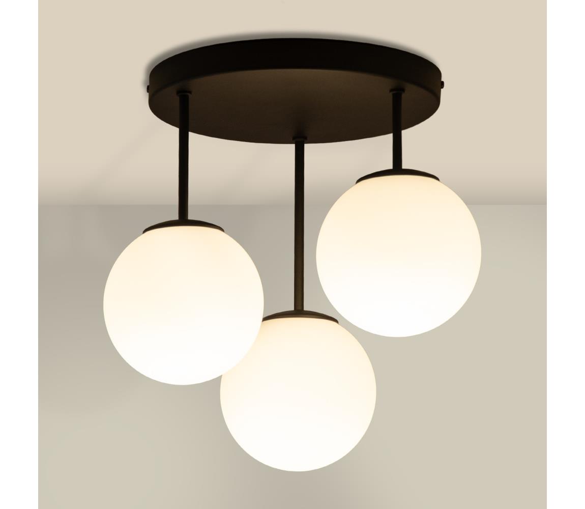  Přisazený lustr MOONLIGHT 3xE27/15W/230V černá P-KD 2022+8020/3 BK