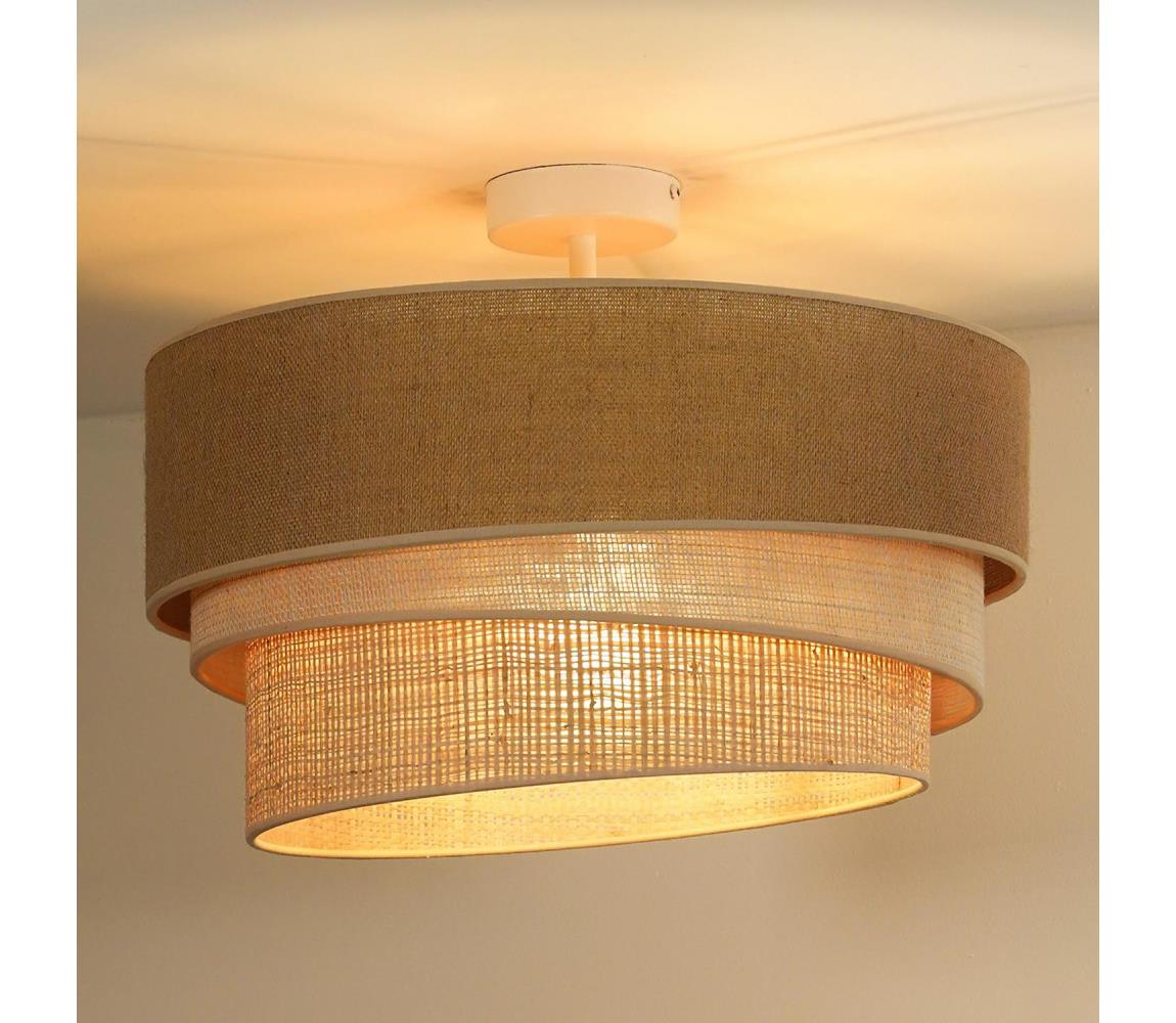  - Přisazený lustr YUTE TRIO 1xE27/15W/230V pr. 45 cm hnědá/šedá/béžová 604727