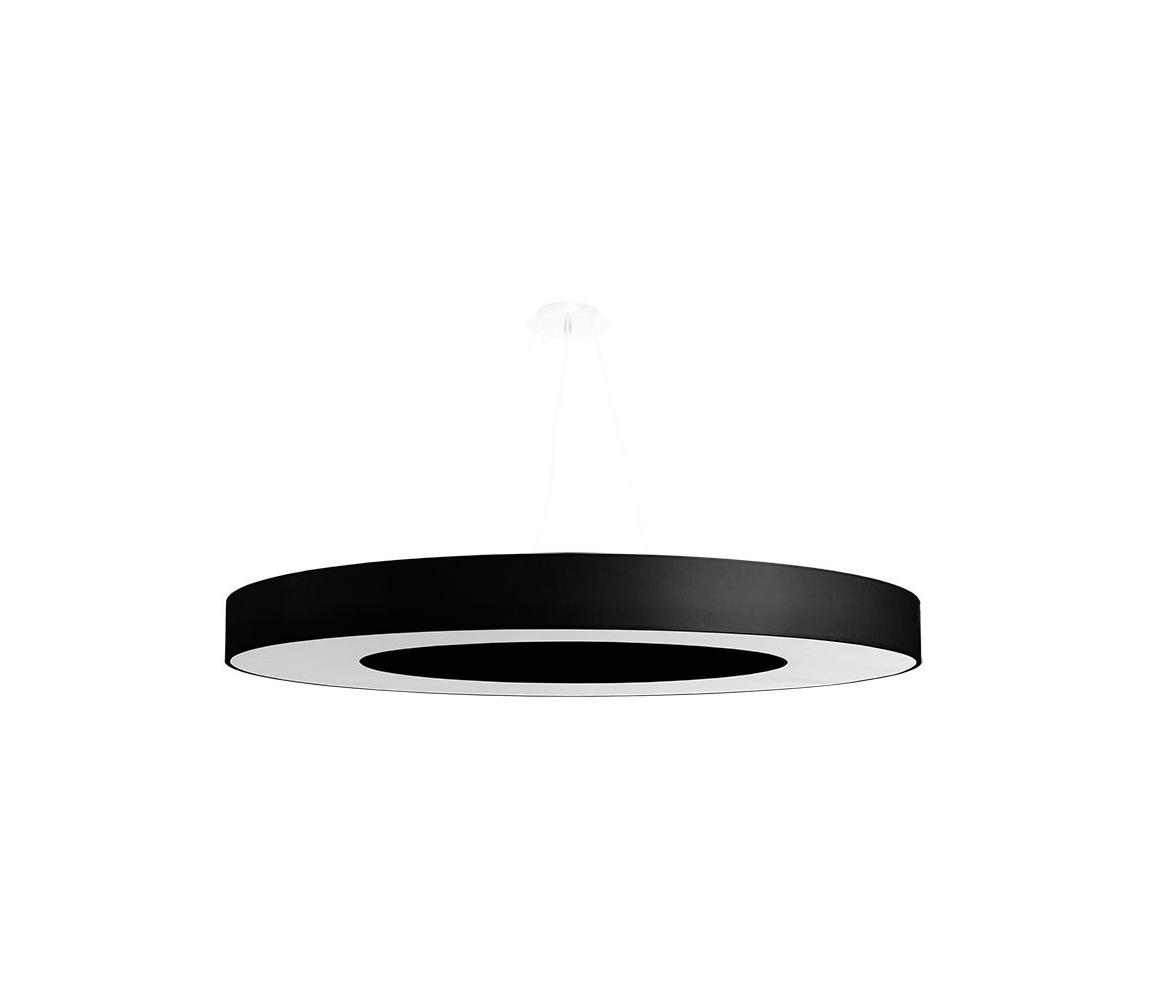  SL.0798 - Lustr na lanku SATURNO SLIM 8xE27/60W/230V pr. 90 cm černá SL.0798