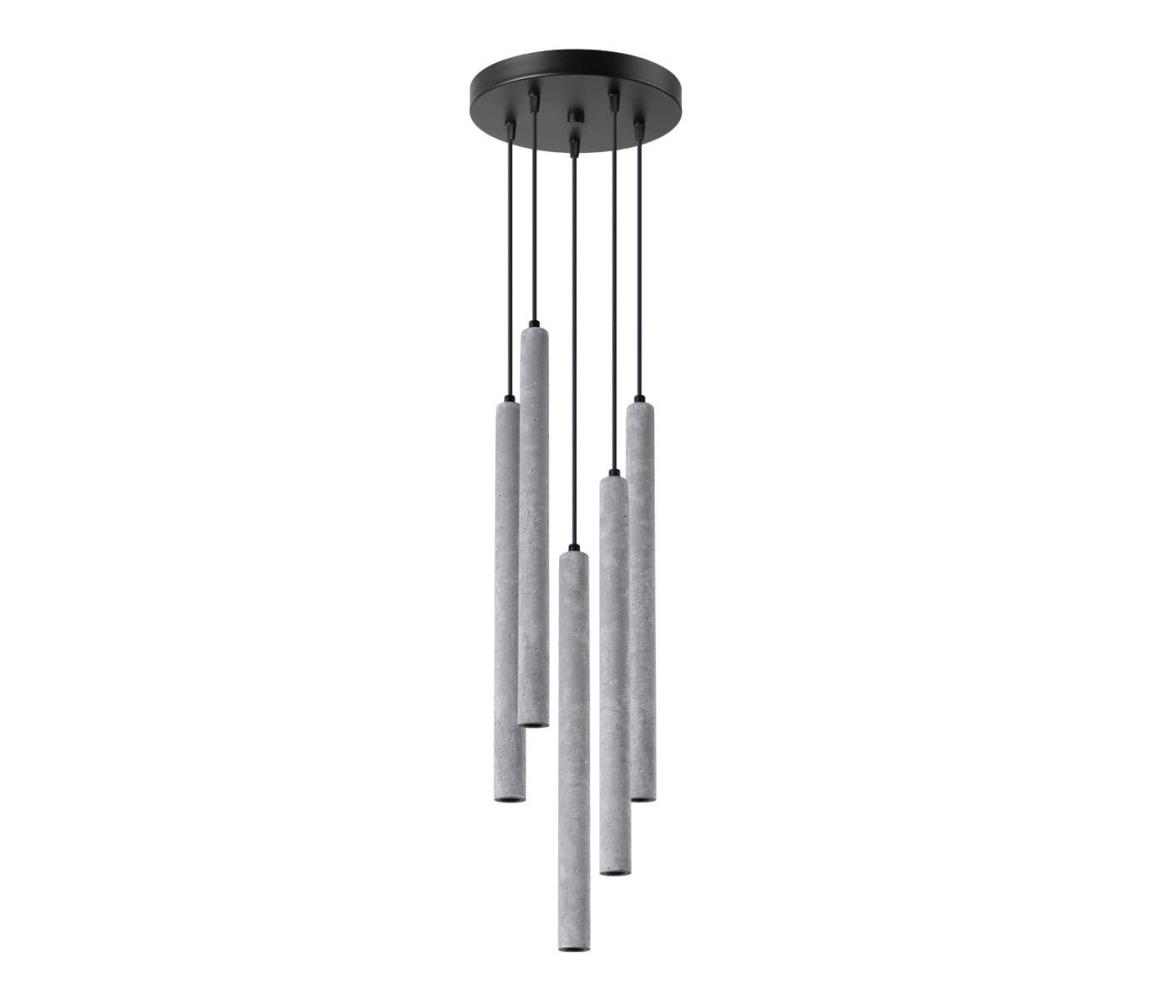  SL.1275 - Lustr na lanku PASTELO 5xG9/8W/230V beton SL.1275