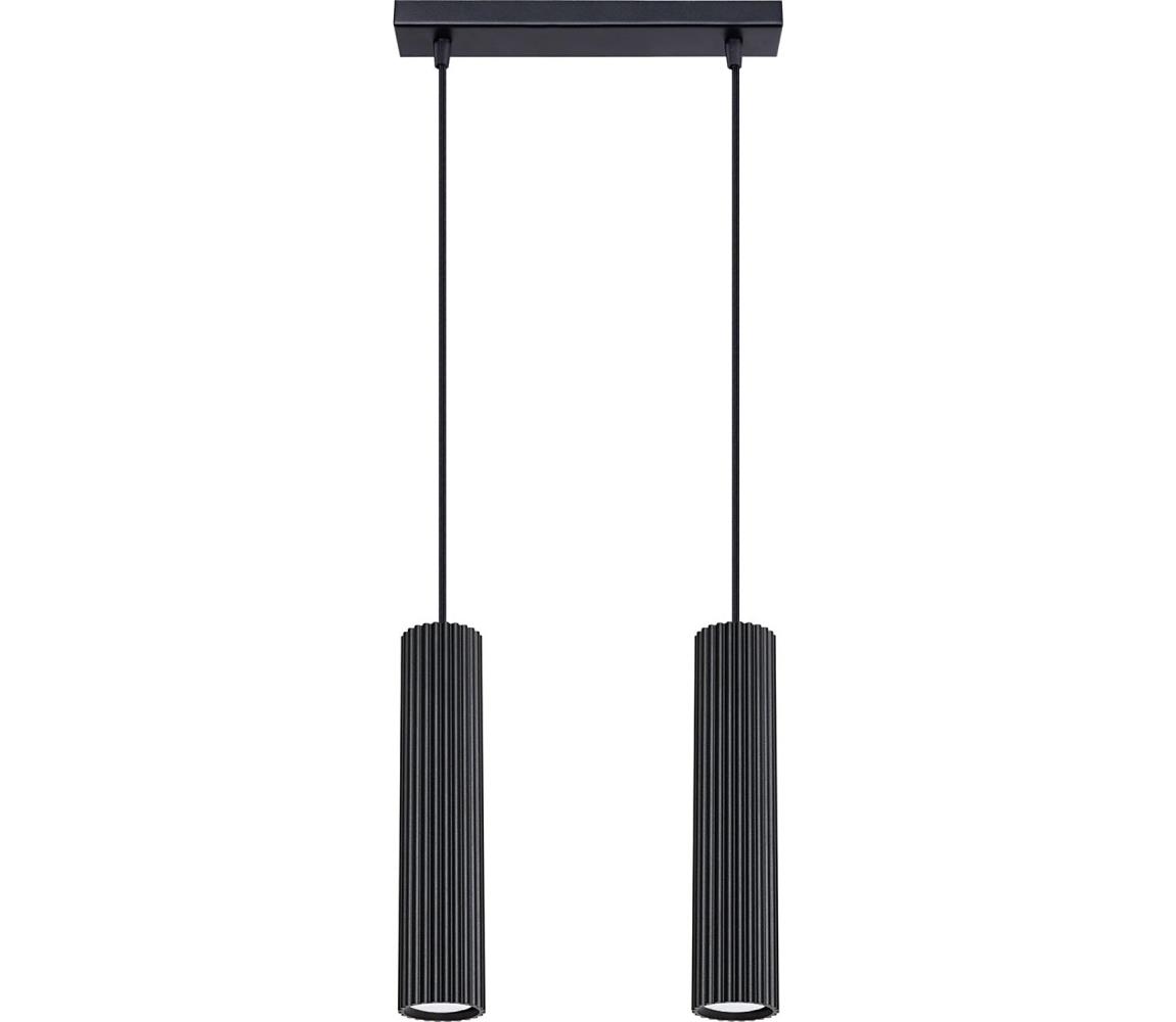 SL.1574 - Lustr na lanku KARBON 2xGU10/10W/230V černá SL.1574
