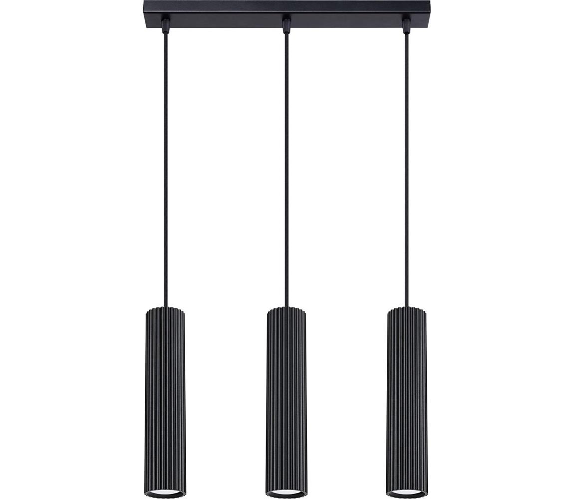  SL.1575 - Lustr na lanku KARBON 3xGU10/10W/230V černá SL.1575