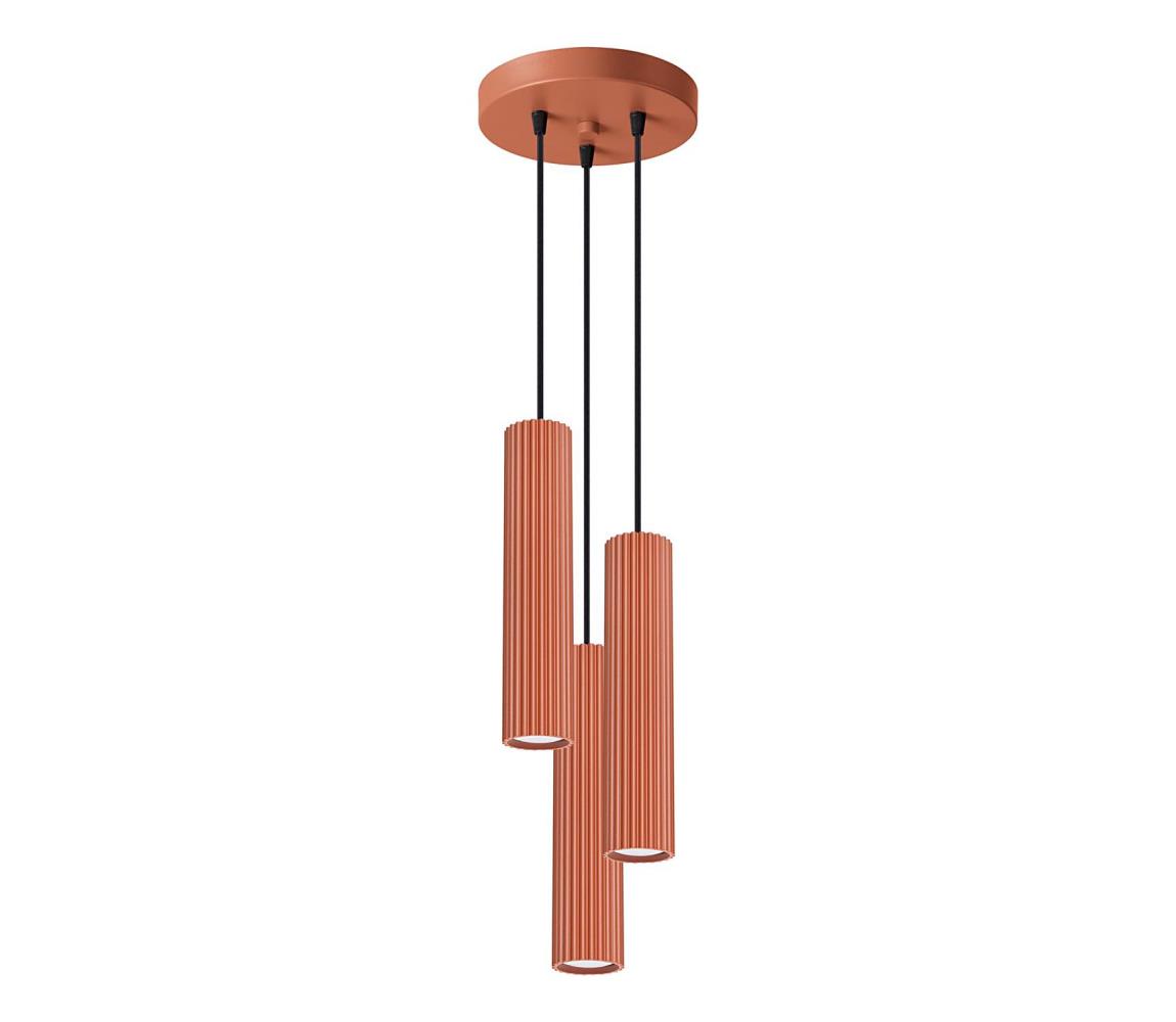  SL.1633 - Lustr na lanku KARBON 3xGU10/10W/230V oranžová SL.1633
