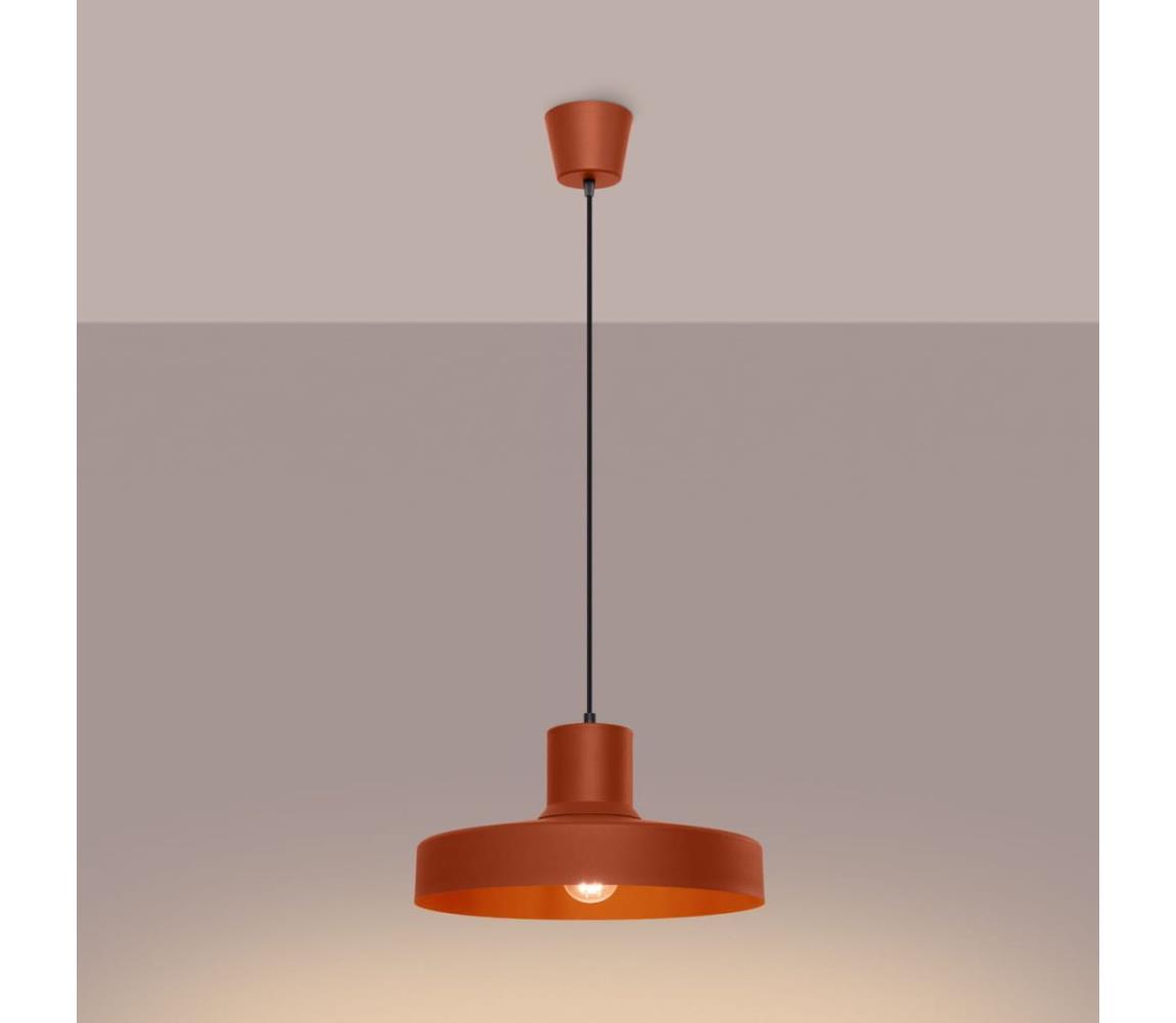  SL.1706 - Lustr na lanku BILO 1xE27/15W/230V pr. 35 cm oranžová SL.1706
