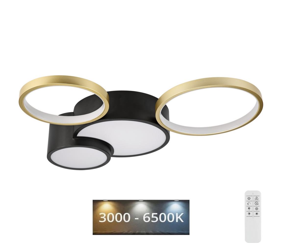  Stmívatelné stropní svítidlo ALIZEE LED/30W/230V 3000-6500K černá/zlatá LM-LL-4.247