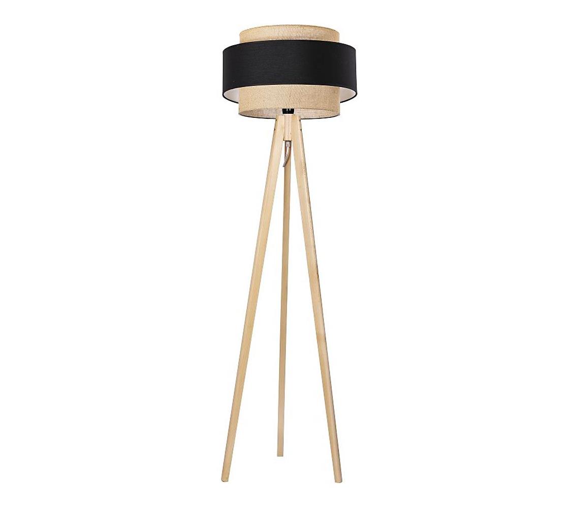  Stojací lampa 1xE27/60W/230V béžová S-SOSNA-AB JUTA+CZARNY