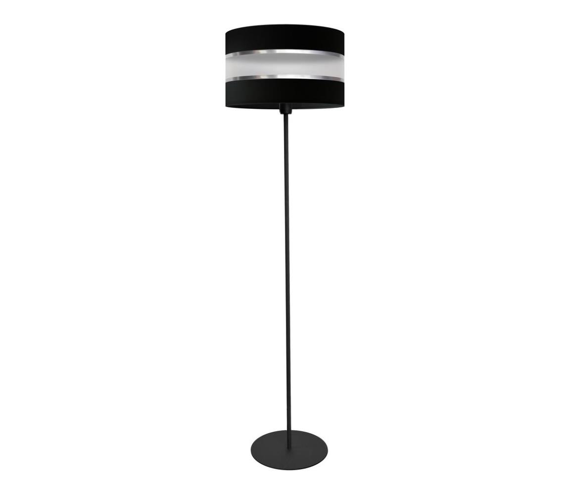  Stojací lampa HELEN 1xE27/15W/230V černá S-0803/1 BK+SL+MAT