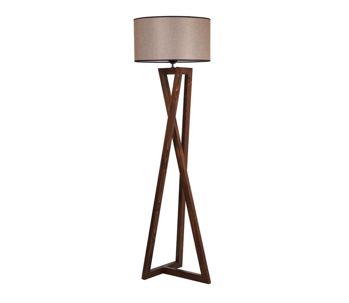  Stojací lampa MACKA 1xE27/60W/230V béžová/hnědá 534LUN2157