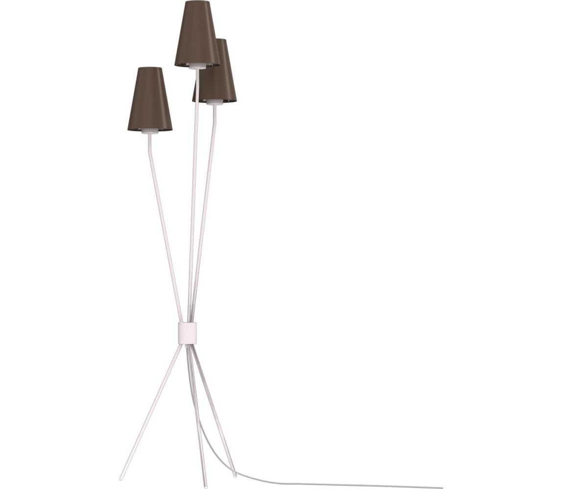  Stojací lampa TREFOT 3xE14/15W/230V hnědá/krémová 4635