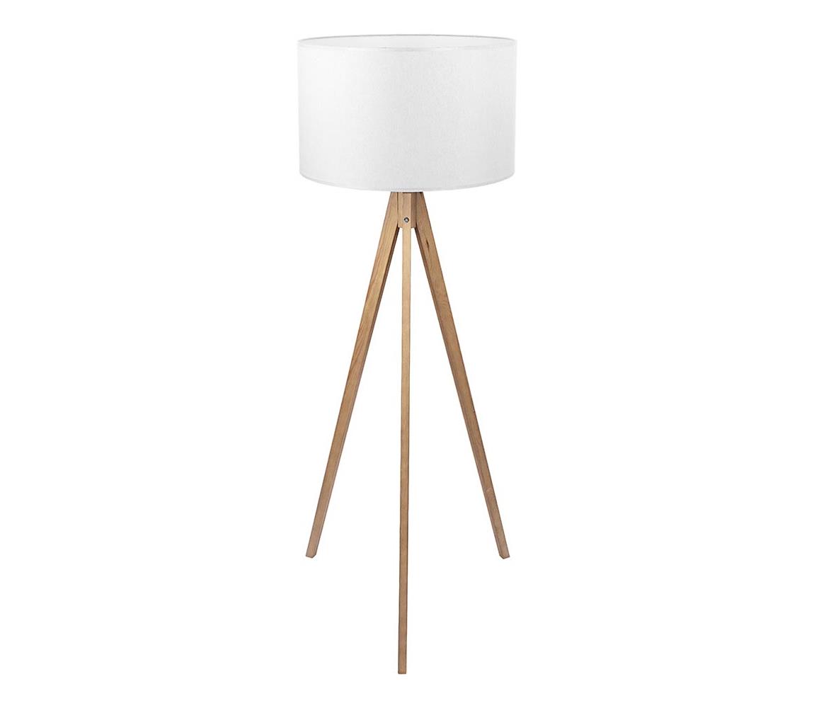  Stojací lampa TREVISO 1xE27/25W/230V bílá/dřevo 5038
