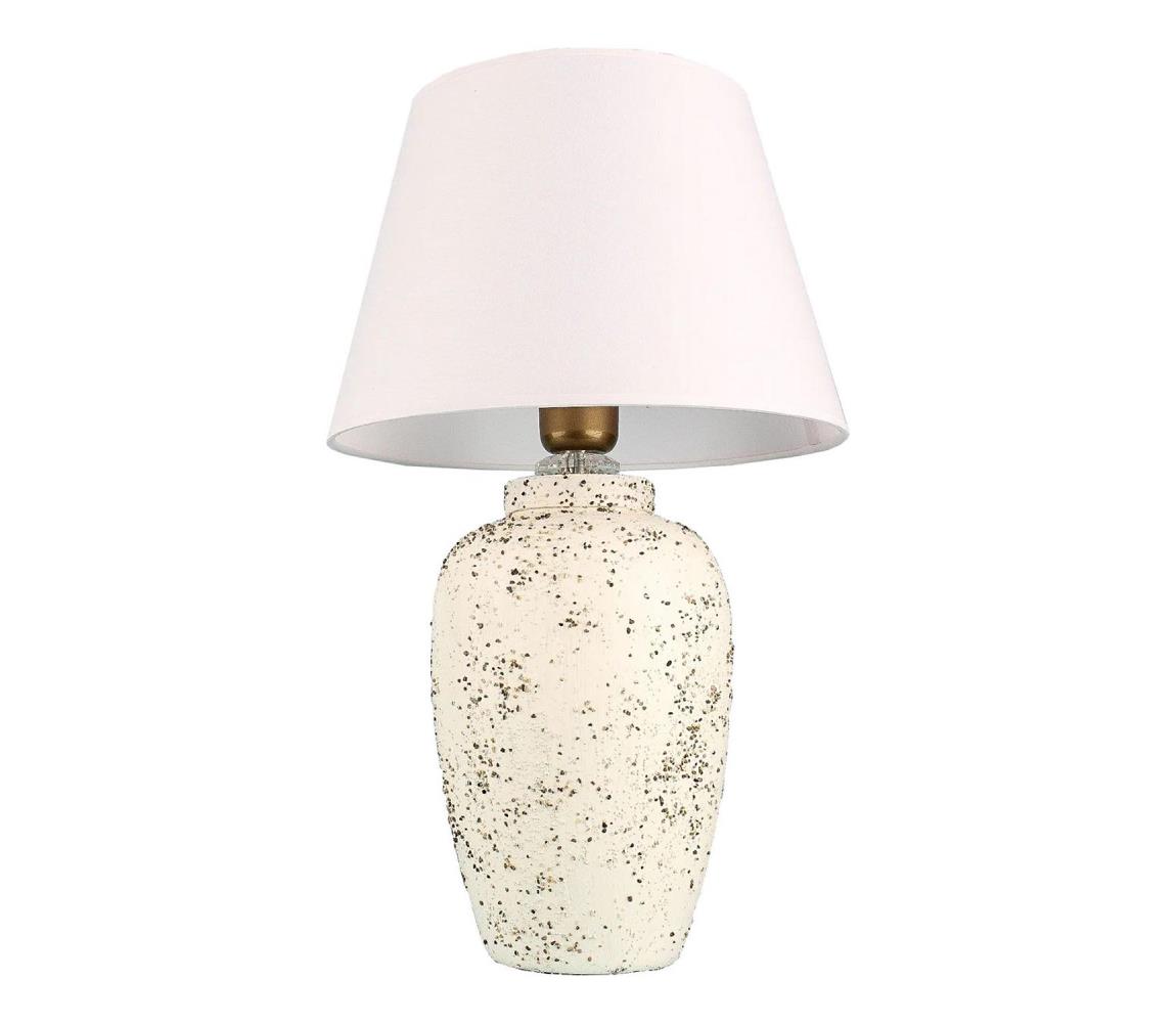  Stolní lampa RAMZES 1xE27/40W/230V bílá/krémová 687HMY2412