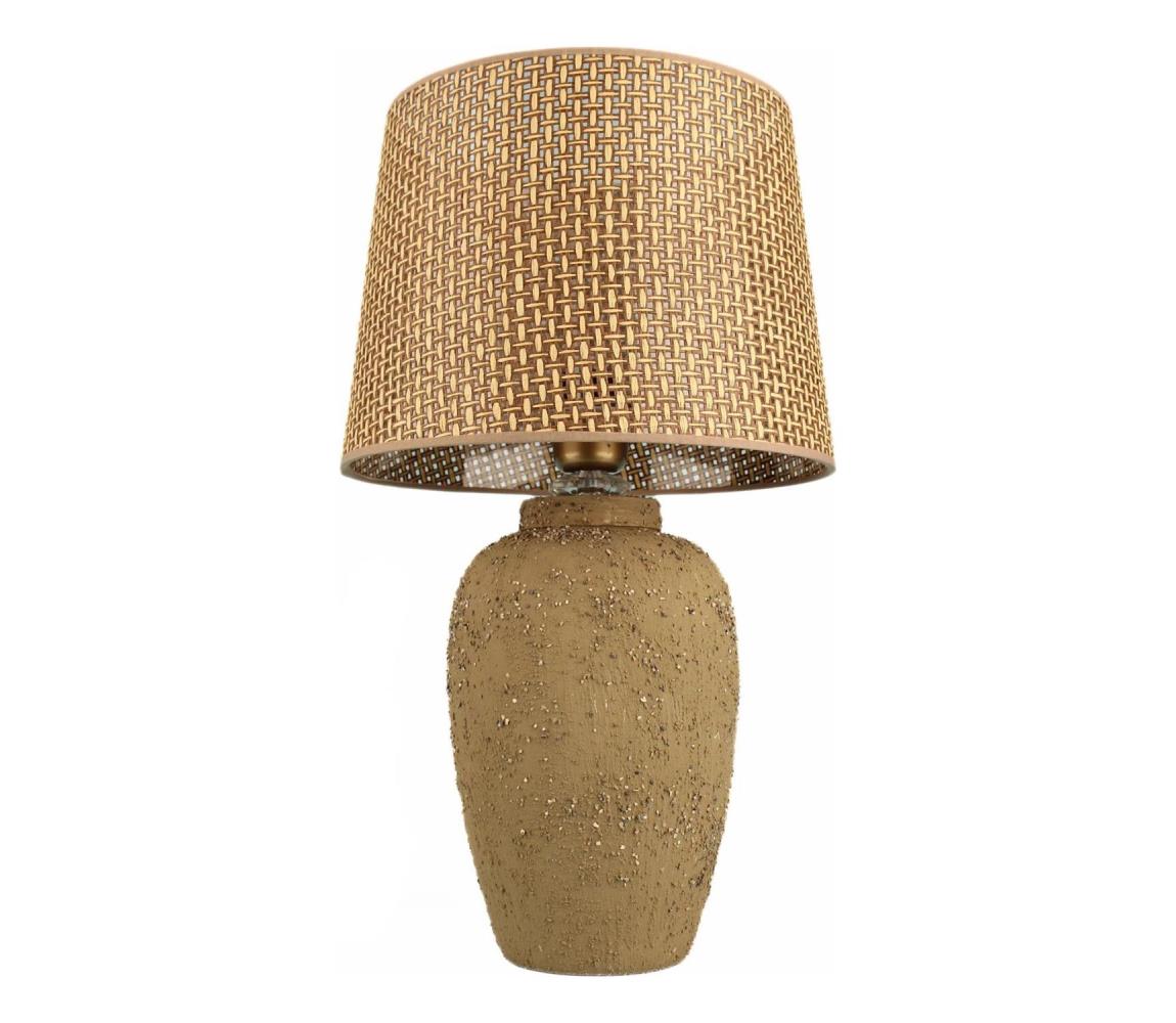  Stolní lampa RAMZES 1xE27/40W/230V hnědá 687HMY2408