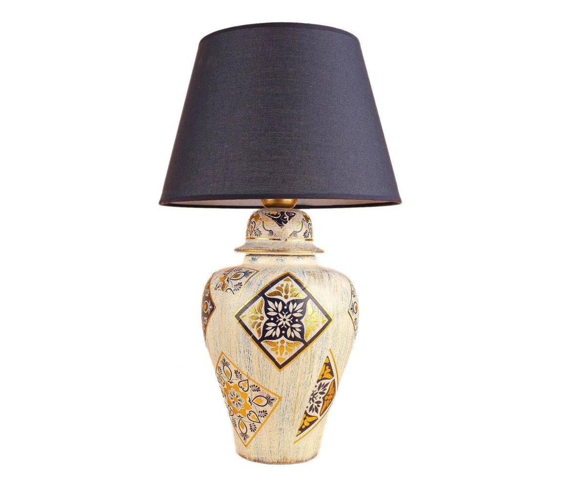  Stolní lampa RAMZES 1xE27/40W/230V modrá/béžová 687HMY2370