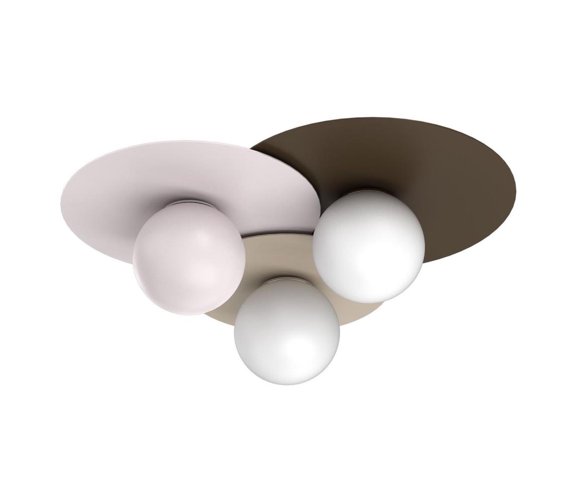  Stropní svítidlo FLAT 3xE27/15W/230V 55x60 cm béžová/krémová/hnědá 9553