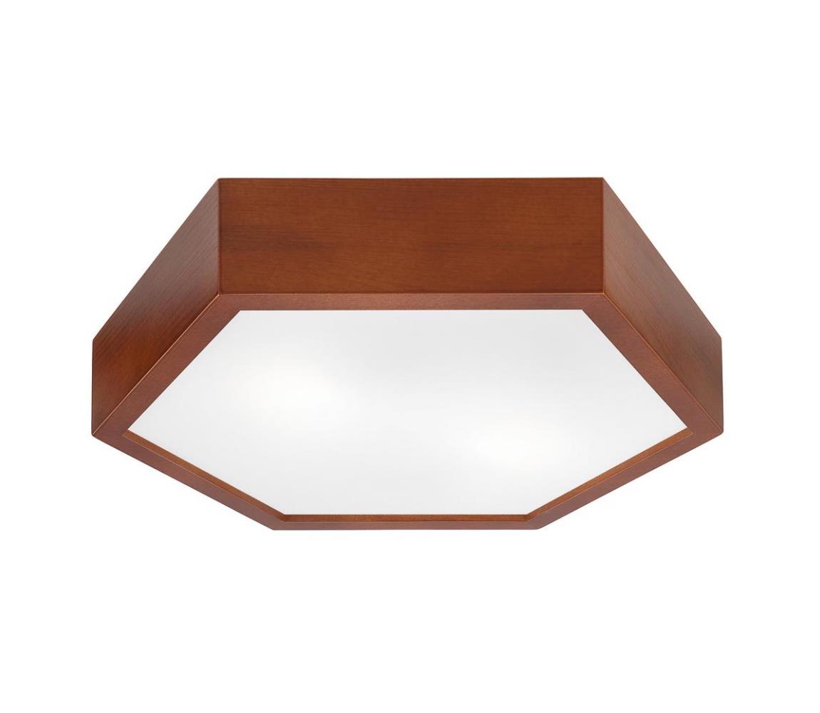  Stropní svítidlo HEX 2xE27/60W/230V pr. 43 cm borovice hnědá LD-PD 5.2 rustik