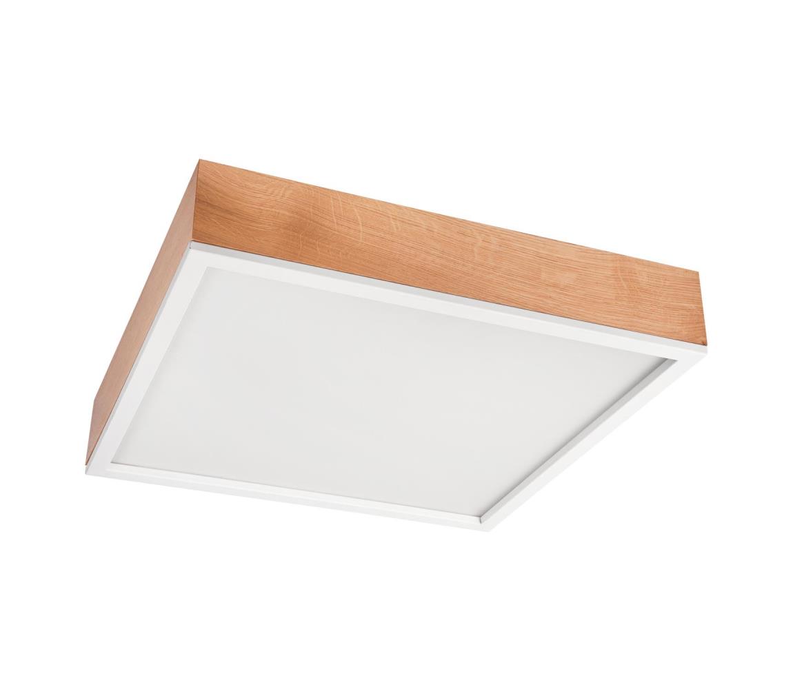  Stropní svítidlo OAK SQUARE 4xE27/15W/230V 48x48 cm dub/bílá LD-PD-9.6/DĄB/BIAŁY