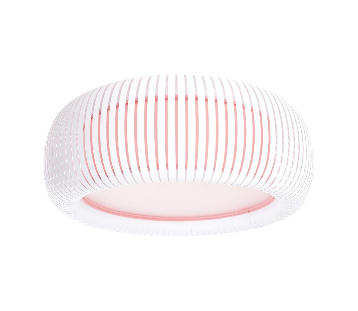  Stropní svítidlo STRIPES 2xE27/40W/230V pr. 55 cm bílá/růžová OBL-090-003-40