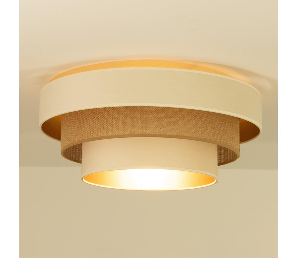  Stropní svítidlo WENTA 1xE27/60W/230V pr. 50 cm béžová/juta H0720