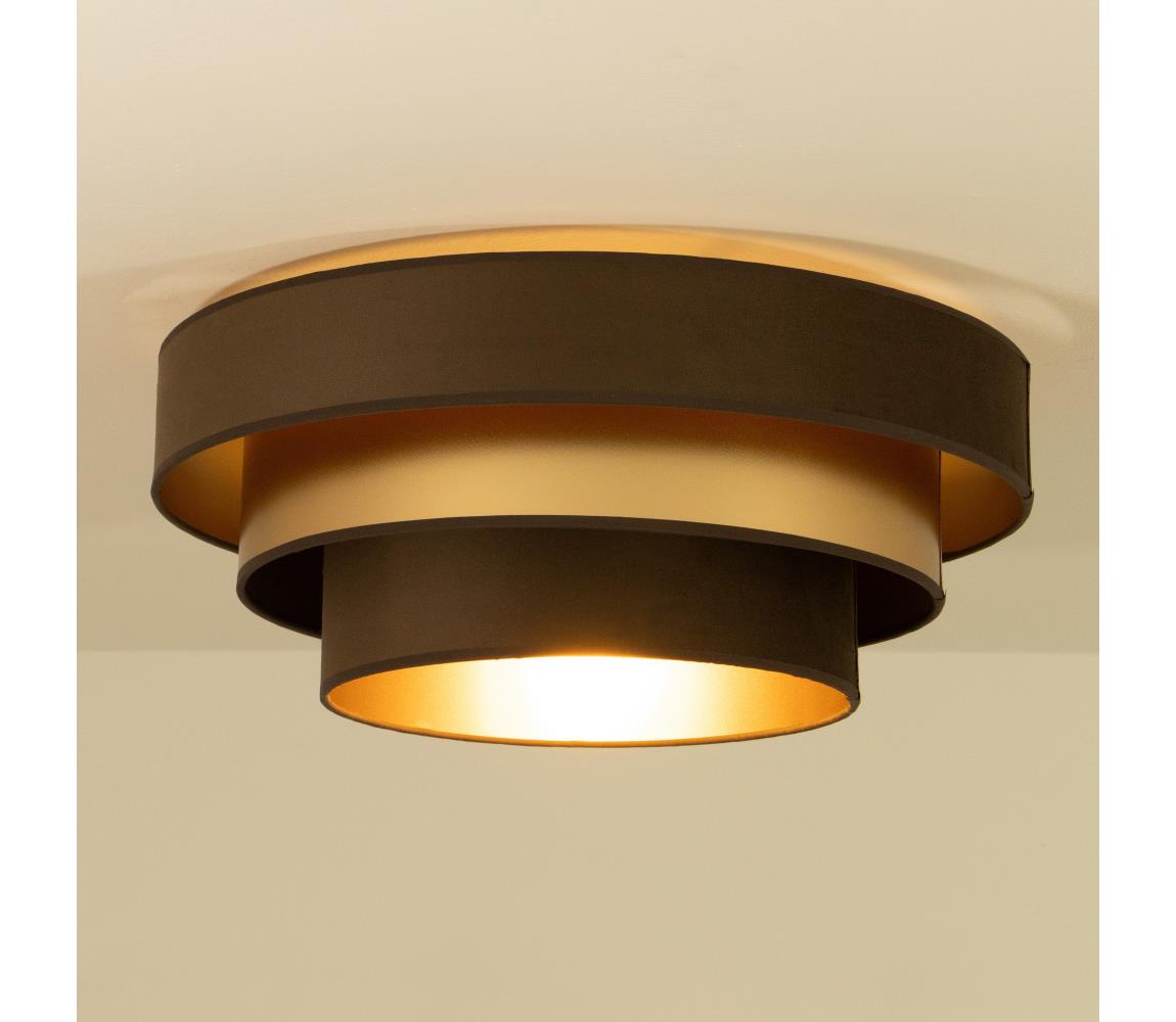  Stropní svítidlo WENTA 1xE27/60W/230V pr. 50 cm hnědá/zlatá H0812
