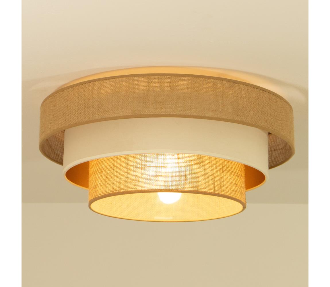  Stropní svítidlo WENTA 1xE27/60W/230V pr. 50 cm juta/béžová H0718