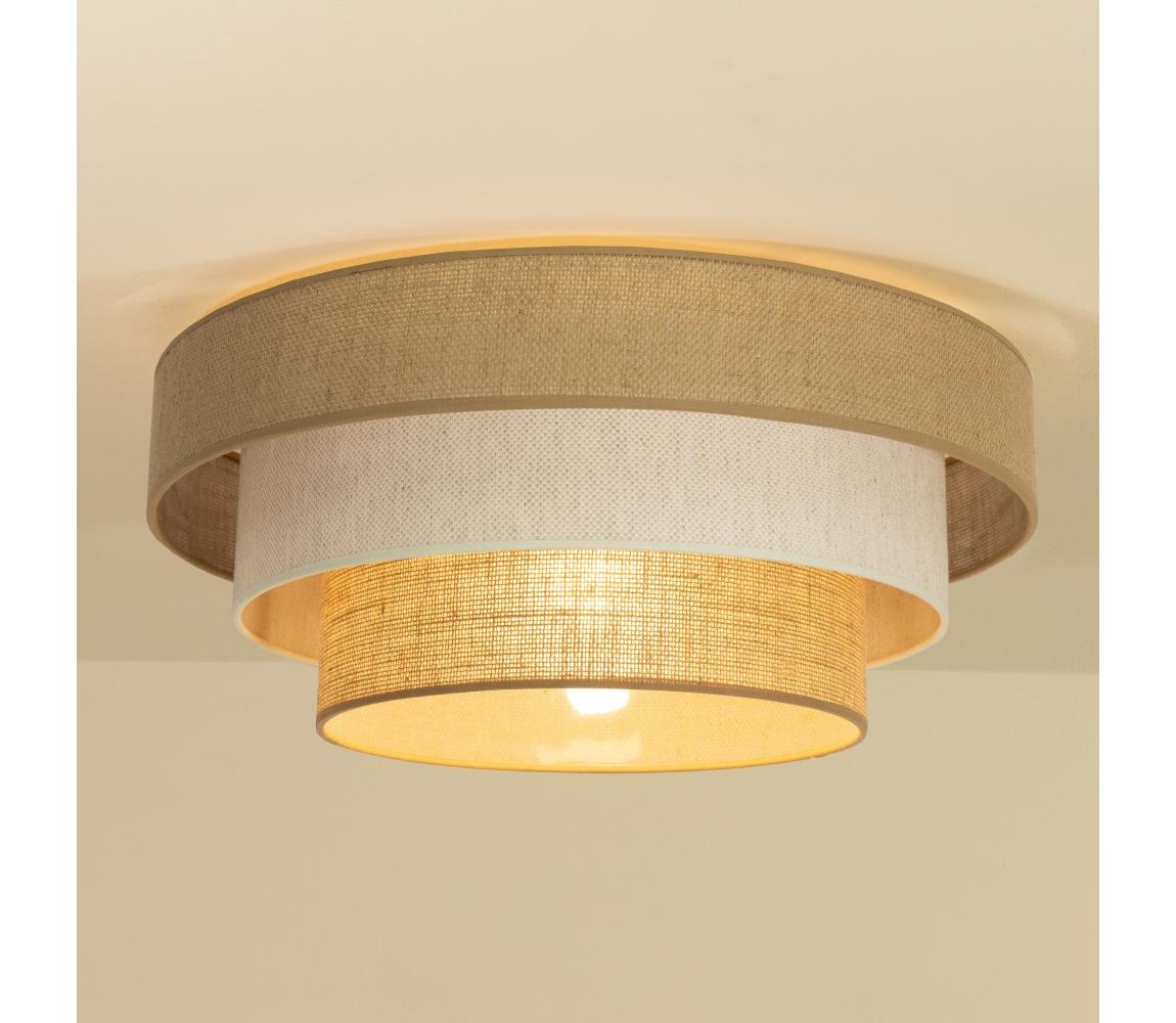  Stropní svítidlo WENTA 1xE27/60W/230V pr. 50 cm juta/krémová H0050