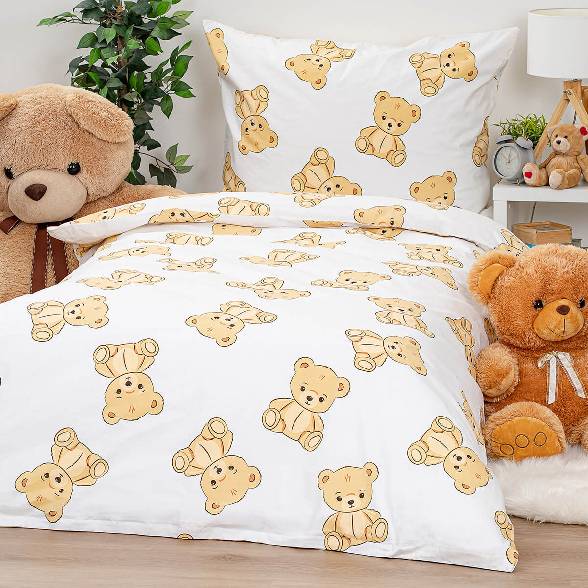 4Home Bavlněné povlečení Teddies, 140 x 200 cm, 70 x 90 cm
