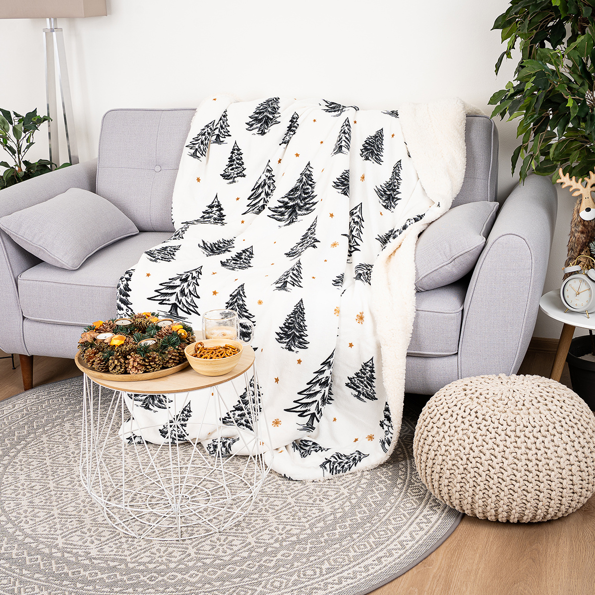 4Home Beránková deka Frosted Trees, 150 x 200 cm