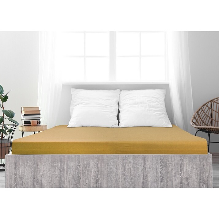 4Home jersey prostěradlo Ideál hořčicová, 70 x 140 cm