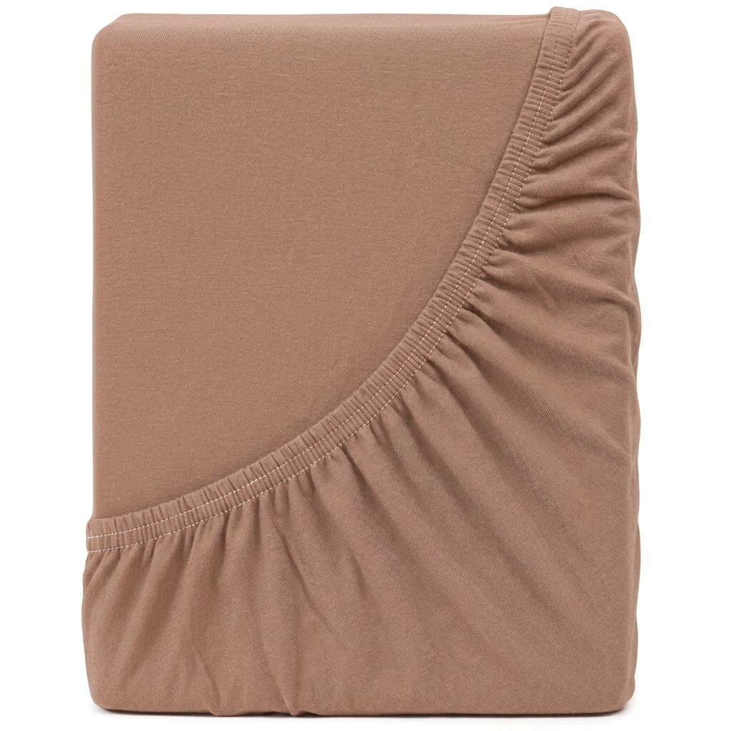 4Home Jersey prostěradlo IDEAL skořicová, 140–160 x 200 cm