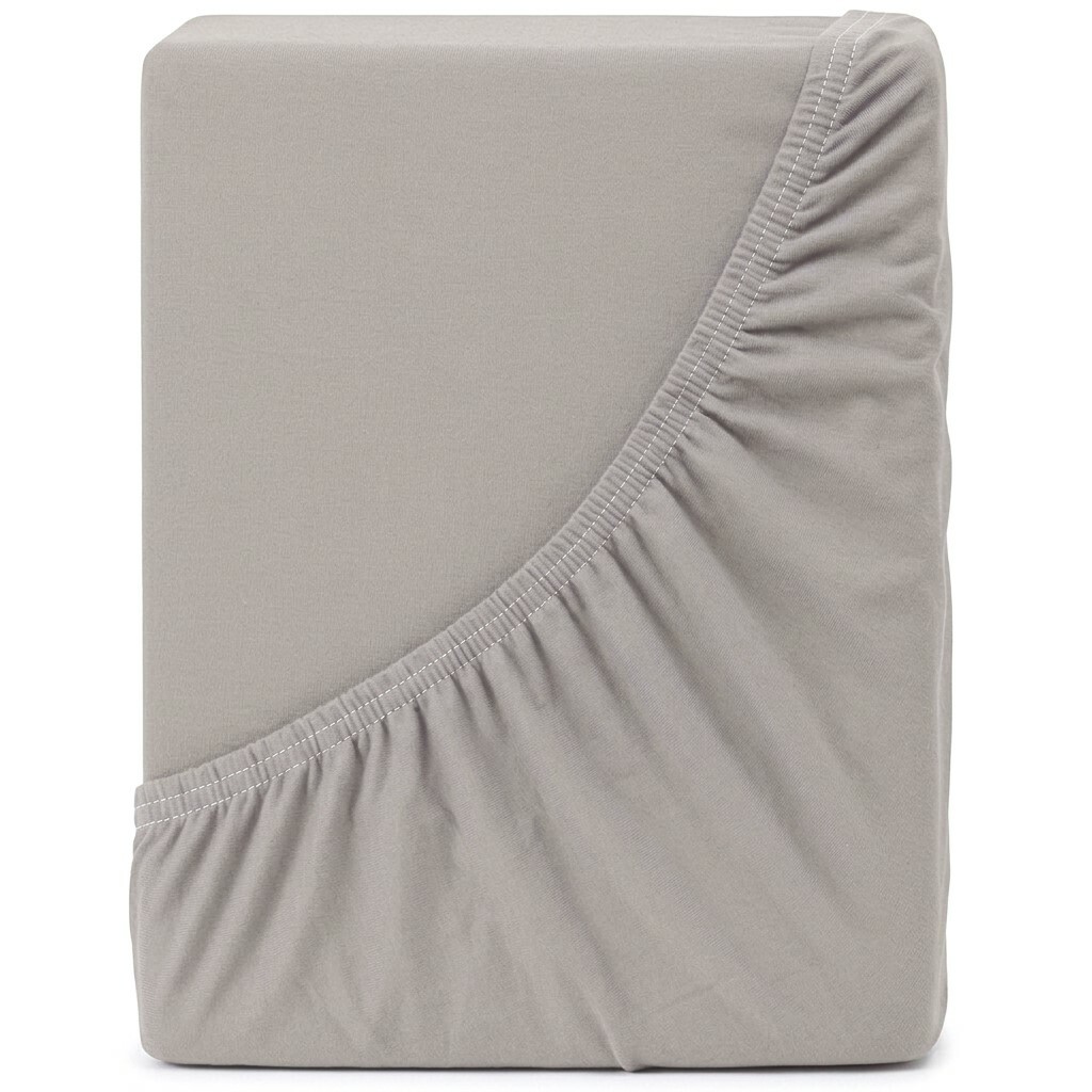 4Home Jersey prostěradlo IDEAL taupe, 90–100 x 200 cm