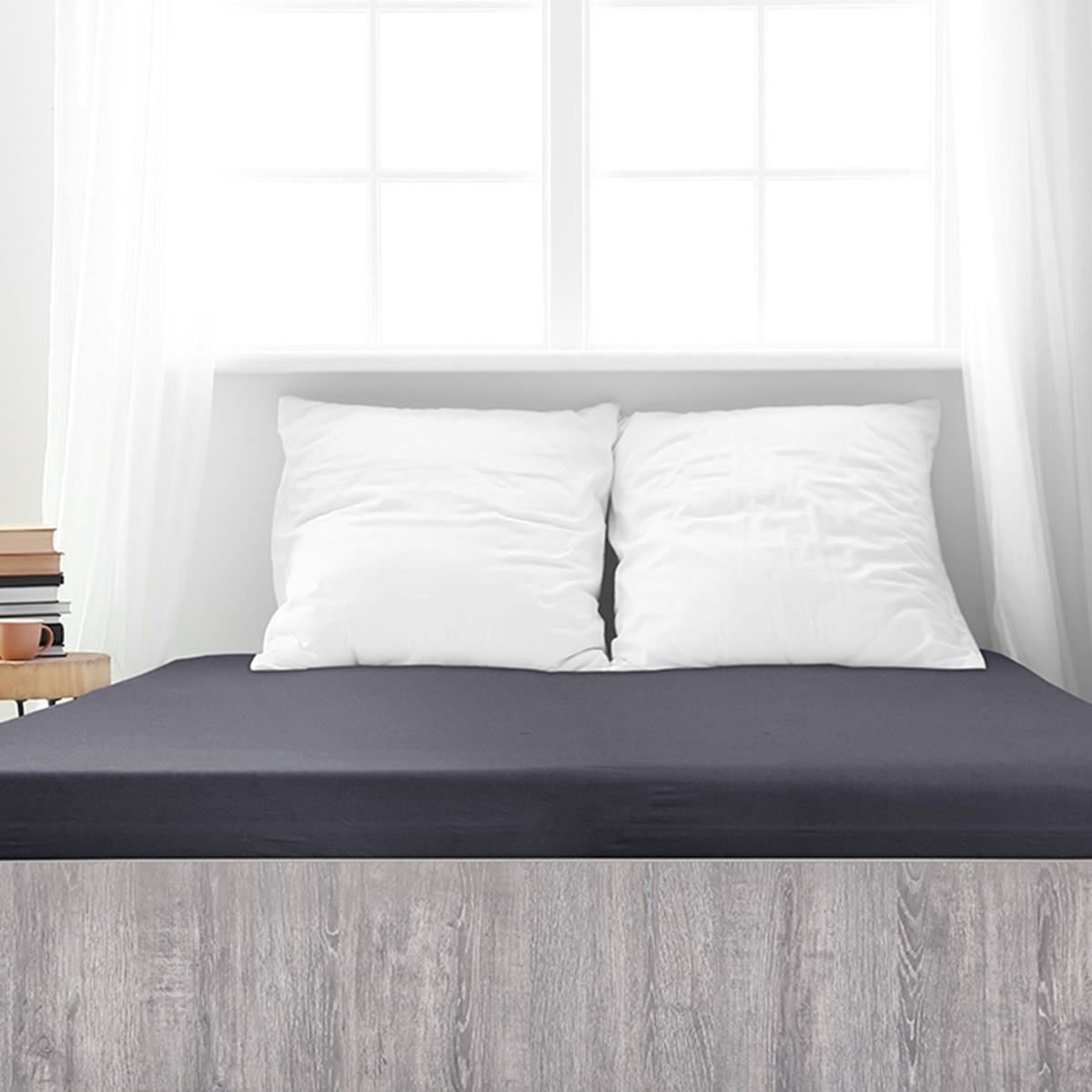 4Home jersey prostěradlo Mako antracit, 90 x 200 cm