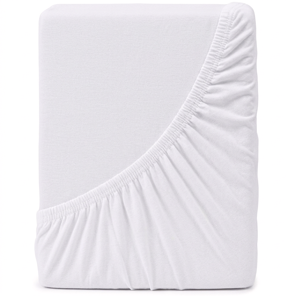 4Home Jersey prostěradlo MAKO bílá, 140–160 x 200 cm