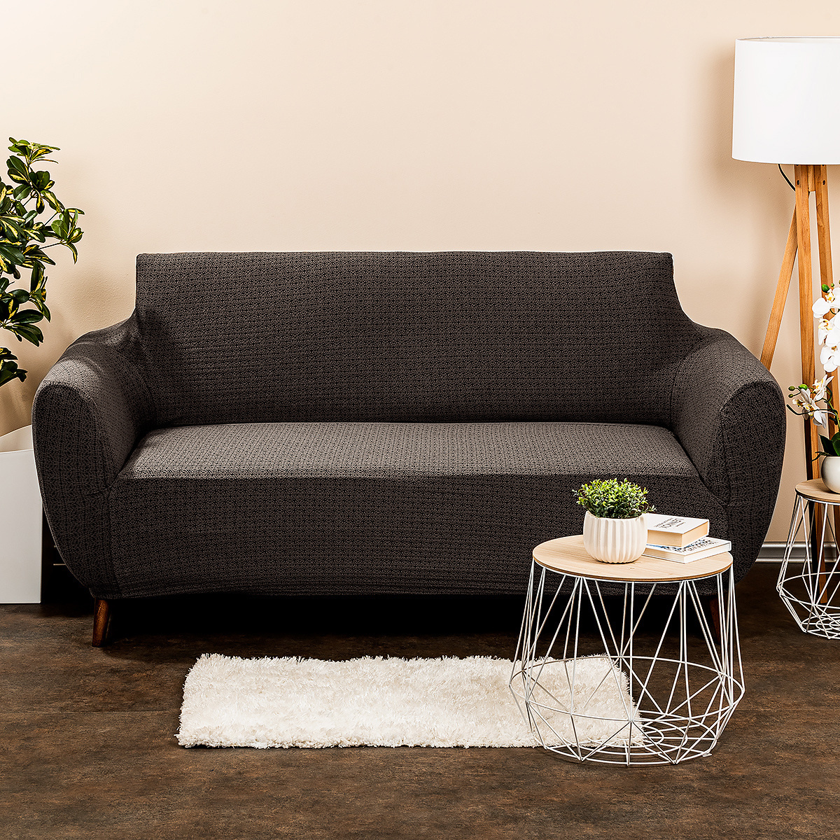 4Home Multielastický potah na dvojkřeslo Comfort Plus hnědá, 140 - 180 cm, 140 - 180 cm