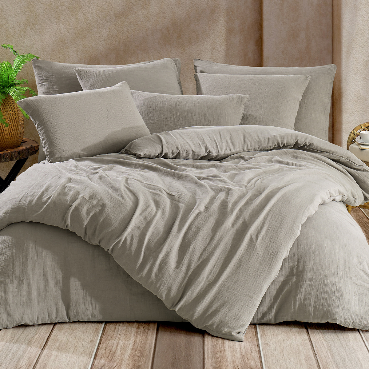 4Home Mušelínové povlečení Sand, 135 x 200 cm, 80 x 80 cm