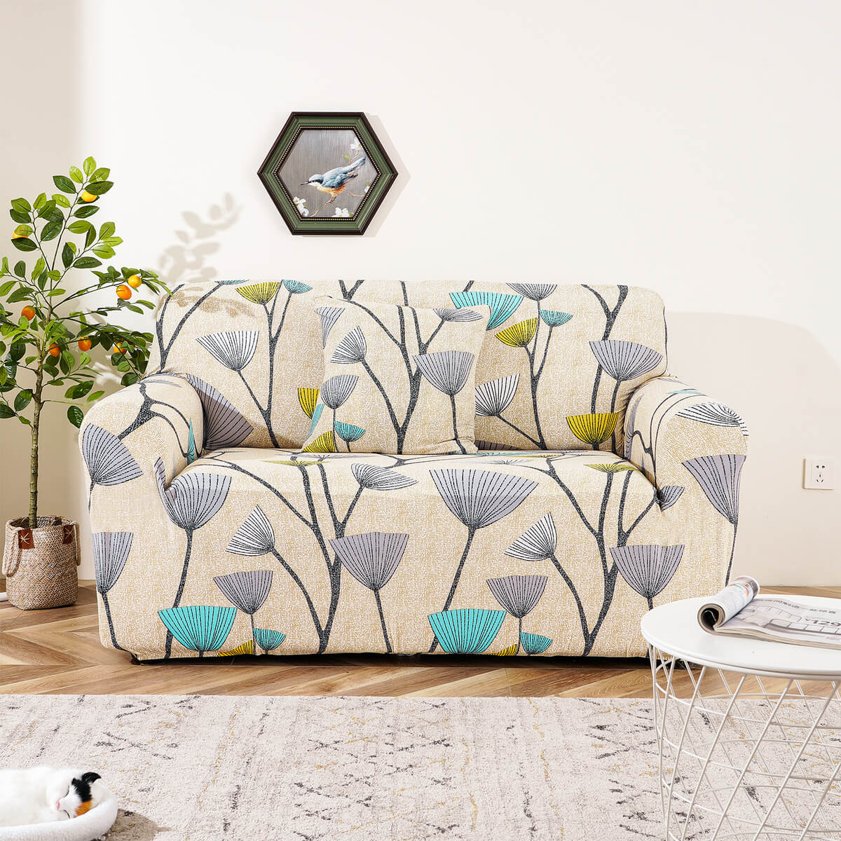4Home Napínací potah na křeslo Nature, 75 - 95 cm