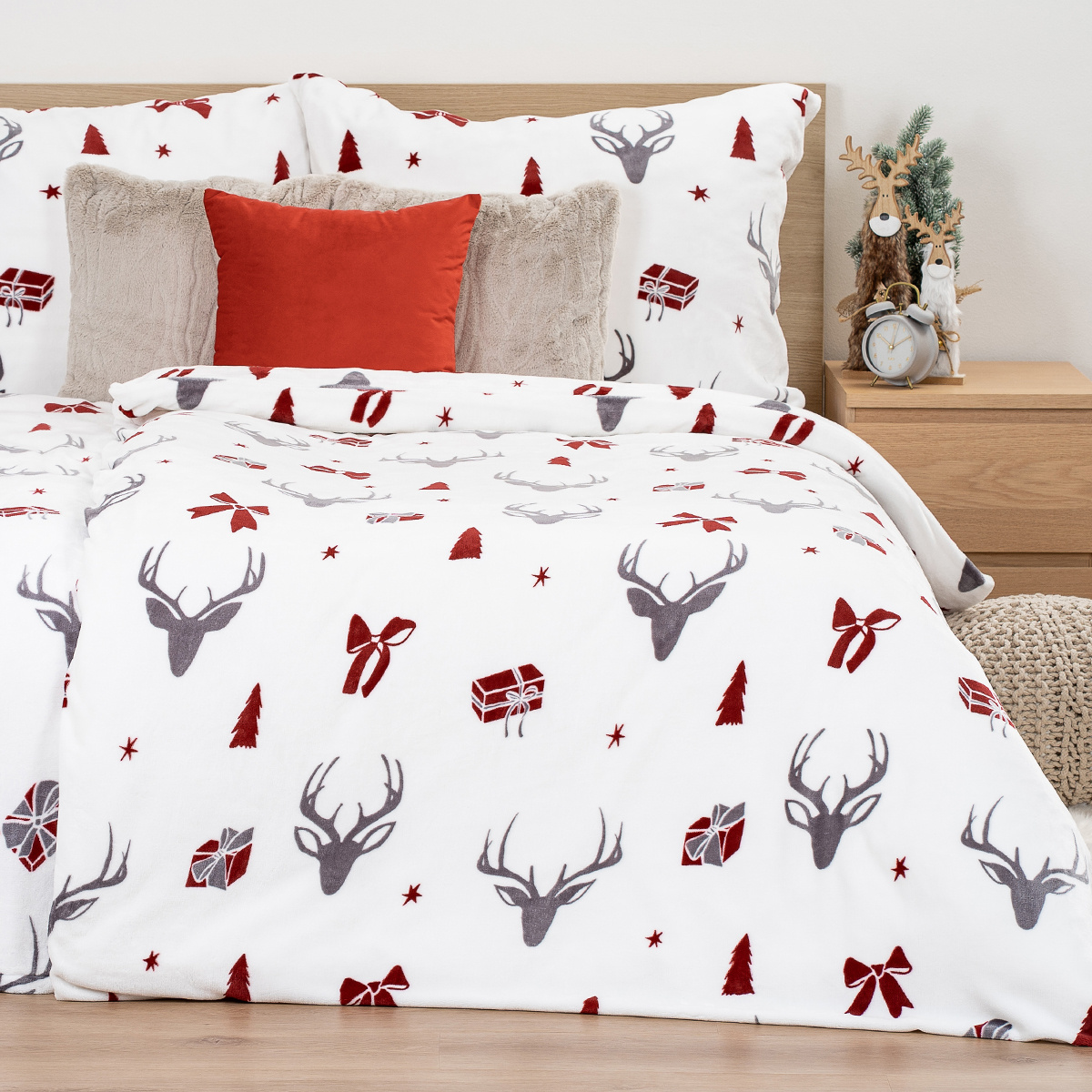 4Home Povlečení mikroflanel Stag & Bows, 160 x 200 cm, 70 x 80 cm