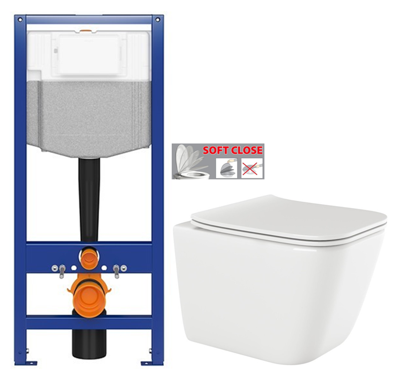 AKCE/SET CERSANIT předstěnový instalační systém bez tlačítka + WC INVENA PAROS  + SEDÁTKO K97-526 X RO1
