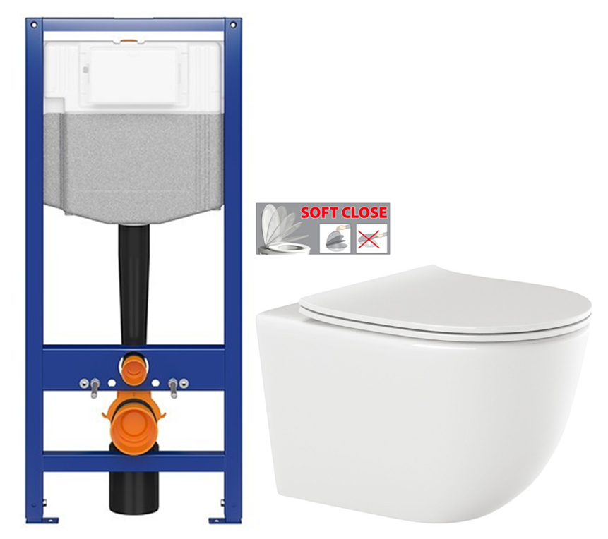 AKCE/SET CERSANIT předstěnový instalační systém bez tlačítka + WC INVENA TINOS  + SEDÁTKO K97-526 X NO1