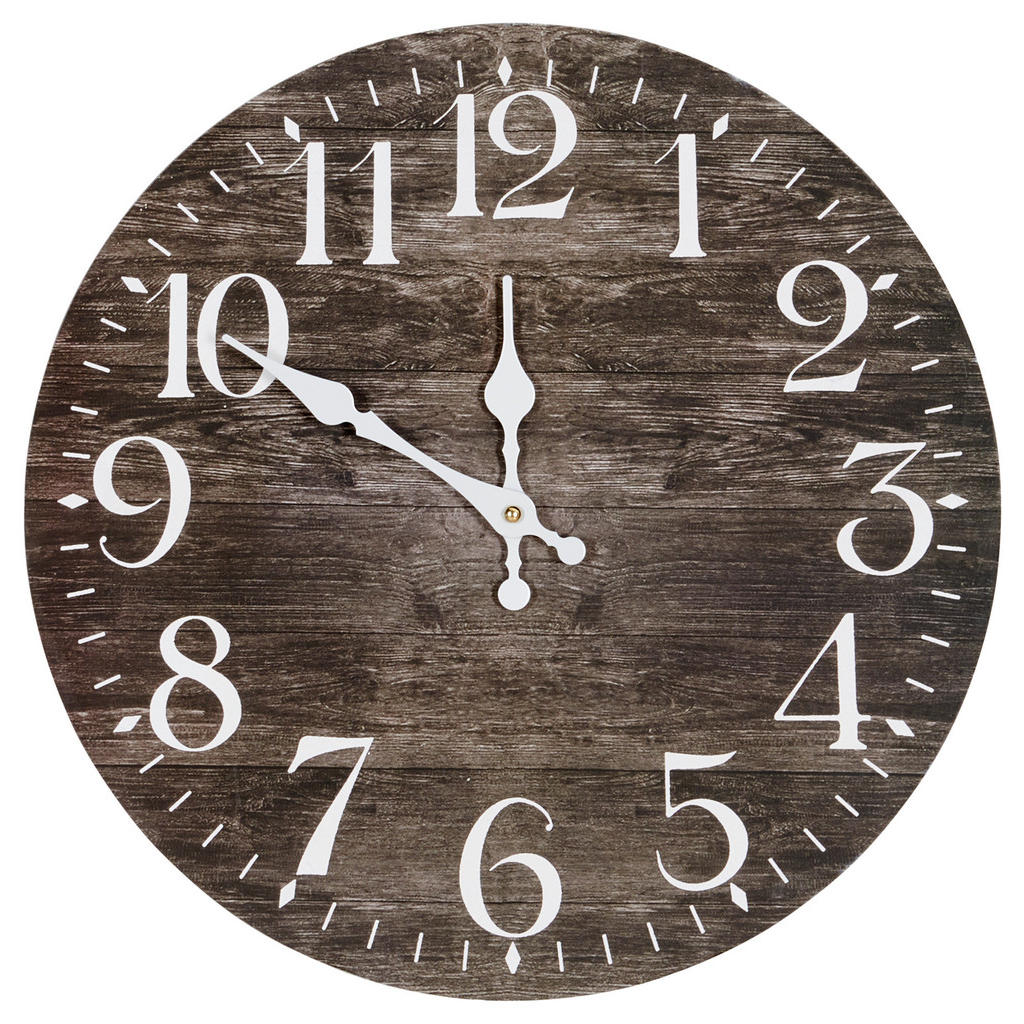 Ambia Home NÁSTĚNNÉ HODINY bílá, tmavě hnědá 33,8 cm