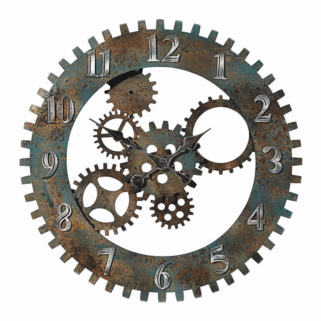 Ambia Home NÁSTĚNNÉ HODINY hnědá, barvy stříbra 69,5 cm