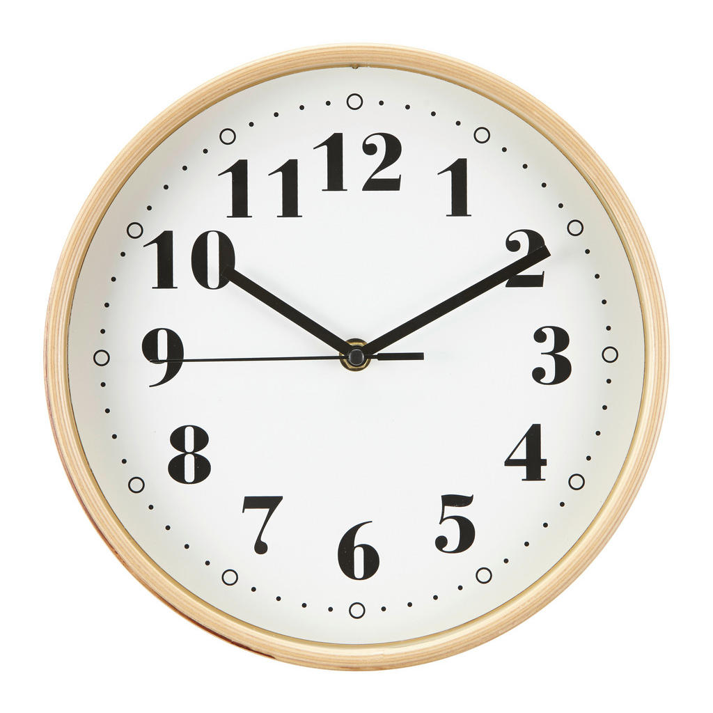 Ambia Home NÁSTĚNNÉ HODINY světle hnědá 25 cm