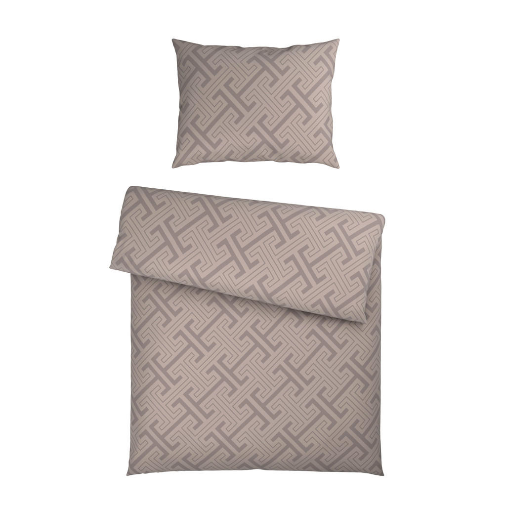 Ambia Home POVLEČENÍ satén šedohnědá 140/200 cm 1