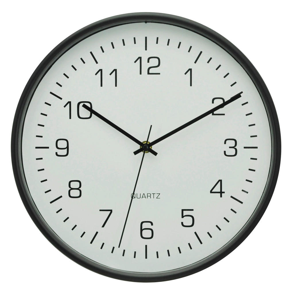 Ambia Home RÁDIEM ŘÍZENÉ HODINY černá, bílá 30 cm