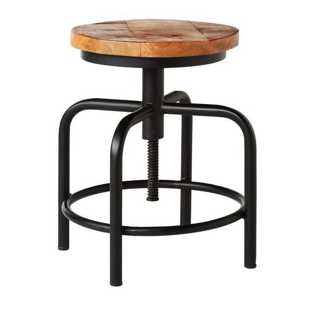 Ambia Home TABURET, dřevo, kov, 36/49/36 cm